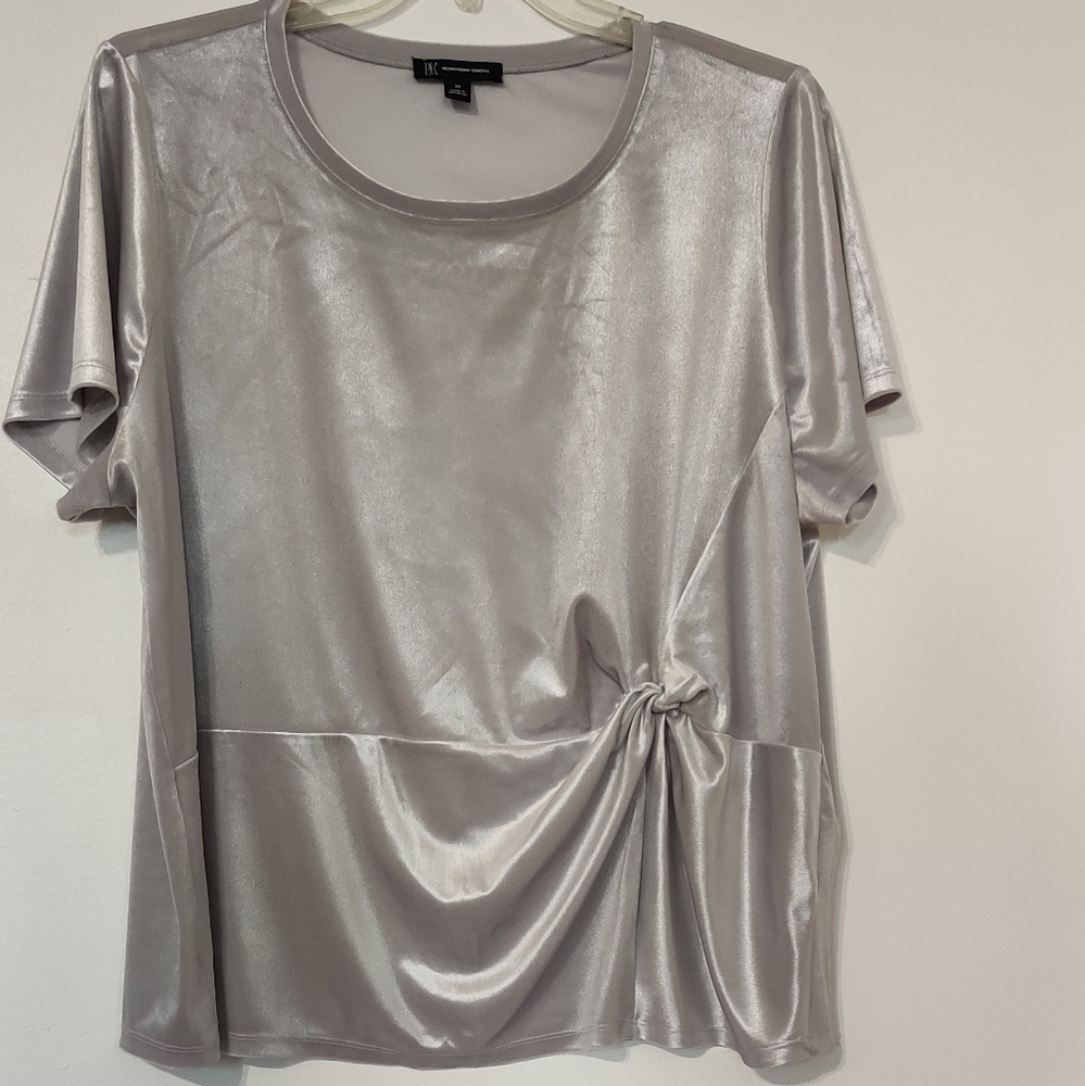 I.N.C INTERNATIONAL CONCEPTS 3X SILVER BLOUSE